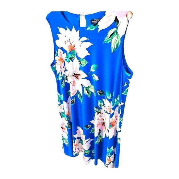 JESSICAโHOWARD New Plus Size Tropical Floral Print Sleeveless Midi Dress 1X 16 - Picture 3 of 10